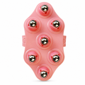 Wholesale Pink 7 Beads Rolling Massage Tool Diamond Shape Handheld Manual for Fitness Body Shaping Massage