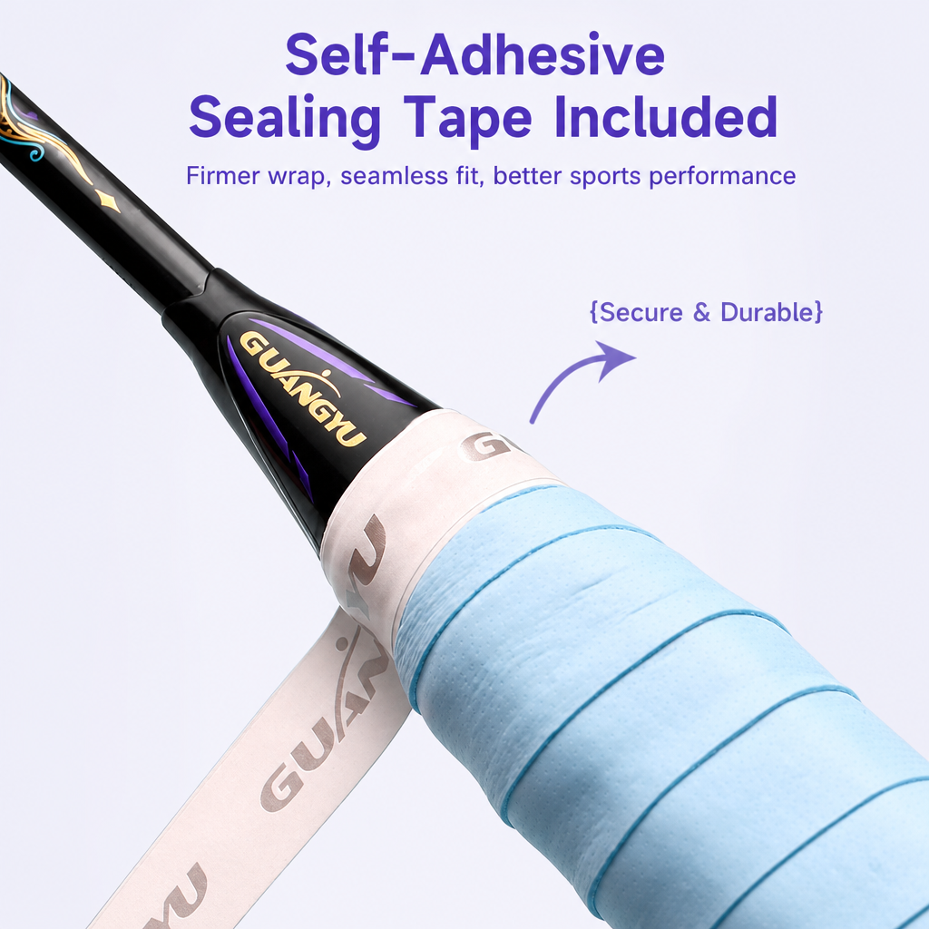 Wholesale Badminton Tennis Racket Grip Tape Bulk, Sticky Anti-Slip Sweat Absorbent Overgrip Supplier, Model 102C PU Milk Glue Grip Wrap for Racquet