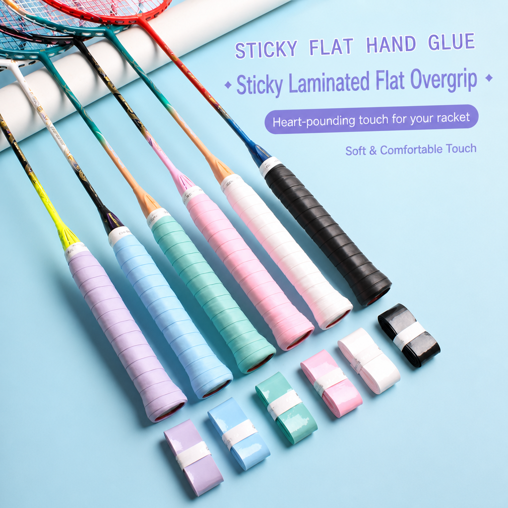 Wholesale Badminton Tennis Racket Grip Tape Bulk, Sticky Anti-Slip Sweat Absorbent Overgrip Supplier, Model 102C PU Milk Glue Grip Wrap for Racquet