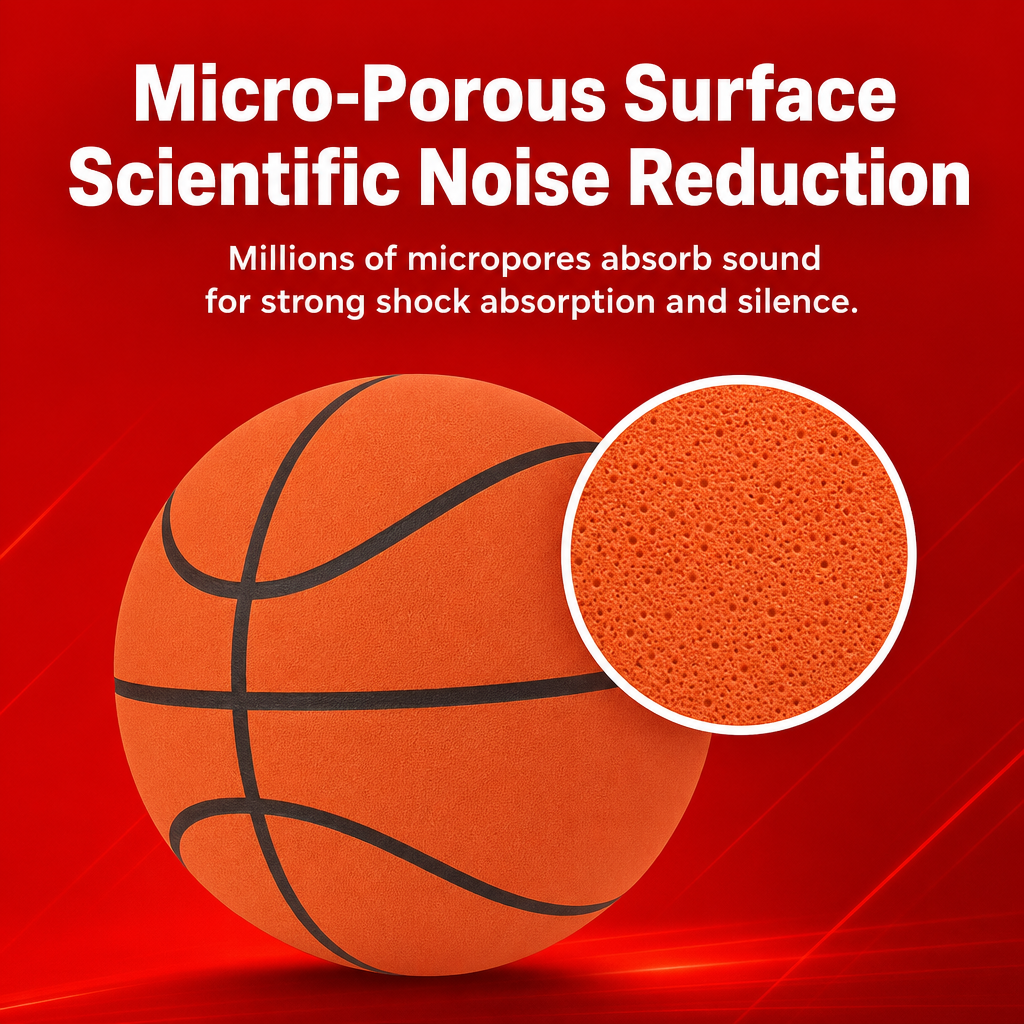 Wholesale Silent Basketball Bulk, Indoor Training Mute Ball Supplier, PU Foam High Bounce Noise Reduction Basketball, No Inflation Needed Soft Dribble Ball for Kids Youth