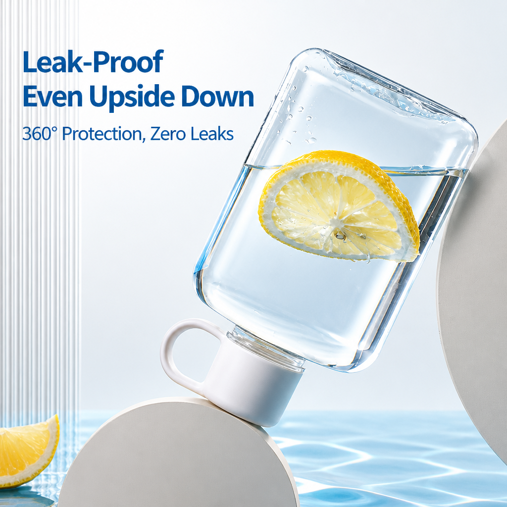 Wholesale Tritan Flat Water Bottle Bulk, Portable Pocket Tumbler Supplier, BPA-Free Leak-proof Slim Cup, High Value Outdoor Sports Bottle for Gift
